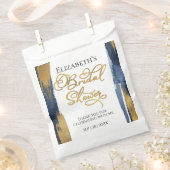 Abstract gouden marineblauw Vrijgezellenfeest dank Bedankzakje (Geknipt)