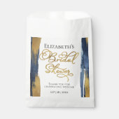 Abstract gouden marineblauw Vrijgezellenfeest dank Bedankzakje (Voorkant)