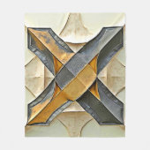 Abstract gouden metaaldesign fleece deken (Voorkant)