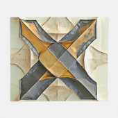 Abstract gouden metaaldesign fleece deken (Voorkant (Horizontaal))