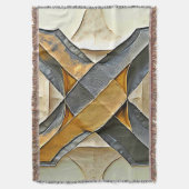 Abstract gouden metaalontwerp deken (Voorkant Verticaal)
