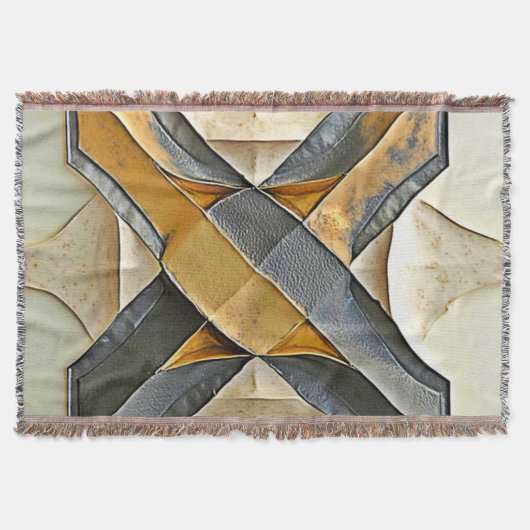 Abstract gouden metaalontwerp deken (Voorkant)