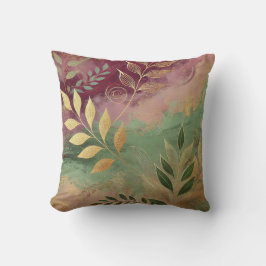 Abstract Gouden-olijfblad Kunstwerk Stijl 8 Kussen