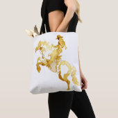 Abstract Gouden Paard en Ruiter Tote Bag (Dichtbij)