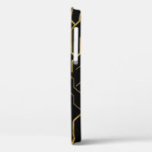 Abstract gouden patroon op zwart met aangepaste na Case-Mate iPhone case (Achterkant / Links)