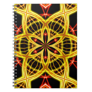 Abstract gouden podiumlicht. notitieboek