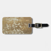 Abstract gouden schilderen met zilverspeckers bagagelabel (Voorkant horizontaal)
