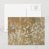 Abstract gouden schilderen met zilverspeckers briefkaart (Voorkant / Achterkant)