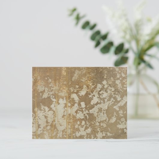 Abstract gouden schilderen met zilverspeckers briefkaart (Staand voorkant)