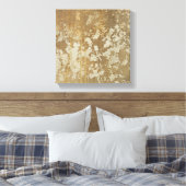 Abstract gouden schilderen met zilverspeckers canvas afdruk (Insitu (Slaapkamer))