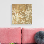 Abstract gouden schilderen met zilverspeckers canvas afdruk (Insitu (Woonkamer))