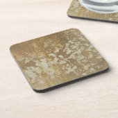 Abstract gouden schilderen met zilverspeckers onderzetter (Linkerzijde)