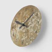 Abstract gouden schilderen met zilverspeckers ronde klok (Hoek)