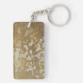 Abstract gouden schilderen met zilverspeckers sleutelhanger (achterkant)