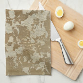 Abstract gouden schilderen met zilverspeckers theedoek (Quarter Fold)