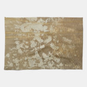 Abstract gouden schilderen met zilverspeckers theedoek (Horizontaal)