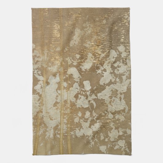 Abstract gouden schilderen met zilverspeckers theedoek (Verticaal)