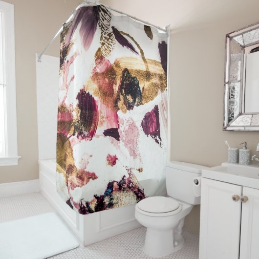 Abstract Gouden Sparkles Creatieve Kunst Douchegordijn (In situ)