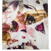 Abstract Gouden Sparkles Creatieve Kunst Douchegordijn (Voorkant)