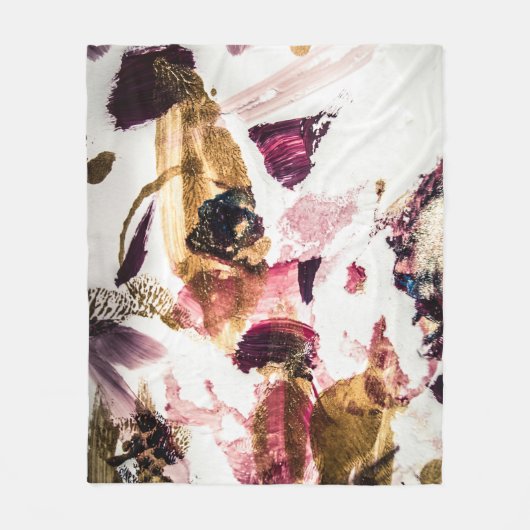 Abstract Gouden Sparkles Creatieve Kunst Fleece Deken (Voorkant)