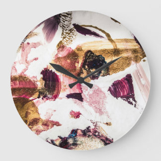 Abstract Gouden Sparkles Creatieve Kunst Grote Klok