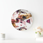 Abstract Gouden Sparkles Creatieve Kunst Grote Klok (Huis)