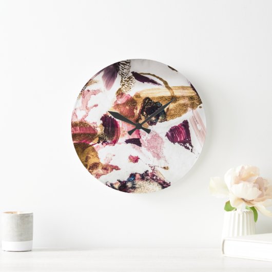 Abstract Gouden Sparkles Creatieve Kunst Grote Klok (Huis)