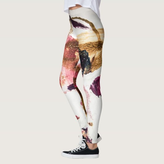 Abstract Gouden Sparkles Creatieve Kunst Leggings (Links)