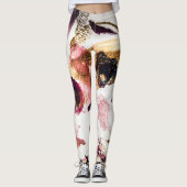 Abstract Gouden Sparkles Creatieve Kunst Leggings (Voorkant)