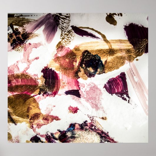 Abstract Gouden Sparkles Creatieve Kunst Poster (Voorkant)