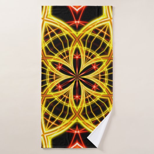 Abstract gouden trap licht. badhanddoek (Badhanddoek)