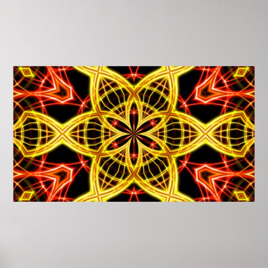 Abstract gouden trap licht. poster (Voorkant)