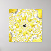 Abstract goudgeel fractal canvas afdruk (Voorkant)
