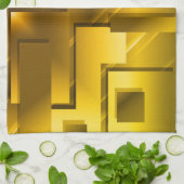 Abstract goudgeel theedoek (Gevouwen)