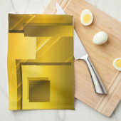 Abstract goudgeel theedoek (Quarter Fold)