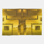 Abstract goudgeel theedoek (Horizontaal)