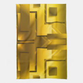 Abstract goudgeel theedoek (Verticaal)