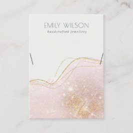 Abstract goudglitter  Ketting Visitekaartje