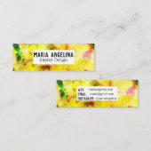 Abstract goudgroen voor moderne Waterverf Mini Visitekaartje (Voorkant / Achterkant)