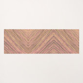Abstract goudkleurig monogram roze strepen yogamat (Achterkant (horizontaal))