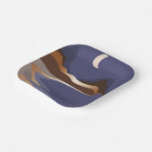 Abstract goudlandschap papieren bordje (Gebogen)