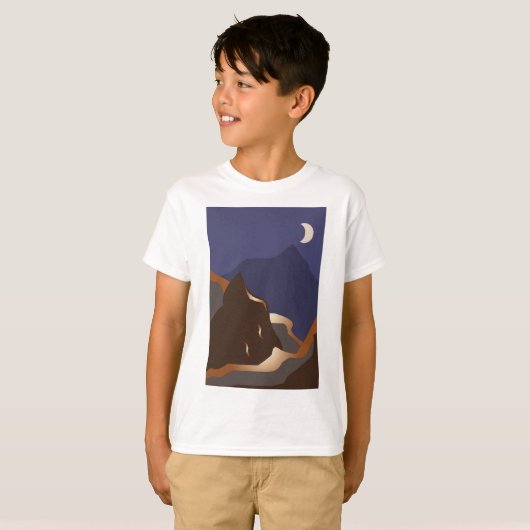 Abstract goudlandschap t-shirt (Voorkant volledig)