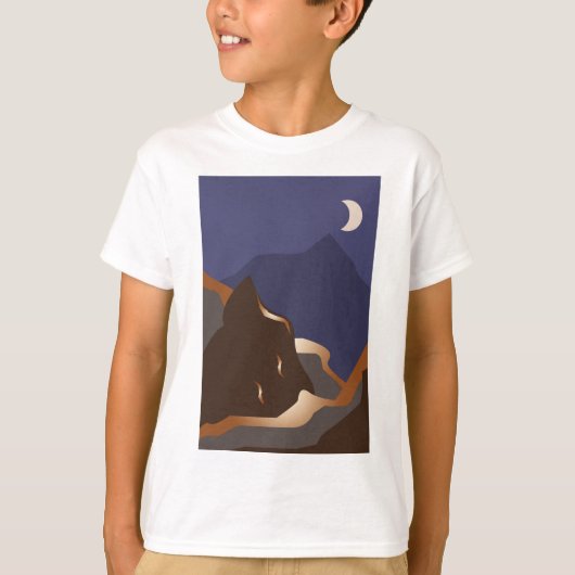 Abstract goudlandschap t-shirt (Voorkant)