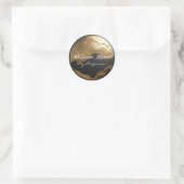 Abstract goudmarmer ronde sticker (Tas)
