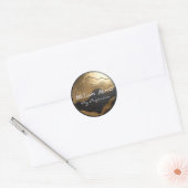Abstract goudmarmer ronde sticker (Envelop)