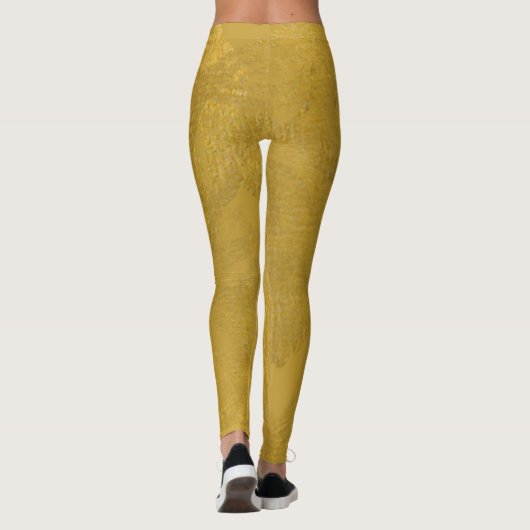 Abstract goudmeel leggings (Achterkant)