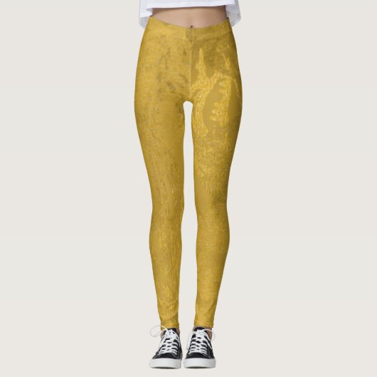 Abstract goudmeel leggings (Voorkant)