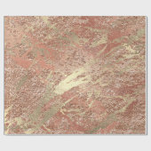 Abstract goudolie Metaalachtig Roos koper Blush Cadeaupapier (Vlak)