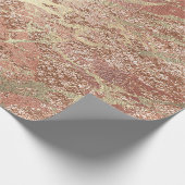 Abstract goudolie Metaalachtig Roos koper Blush Cadeaupapier (Hoek)