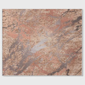 Abstract goudolie metallisch Roos koper Bronze Cadeaupapier (Vlak)